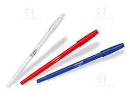 Caneta plástica com tampa de carga seca - Ideal para o dia a dia escolar ou no escritório. Escreva com precisão e conforto