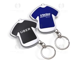 Chaveiro de plástico camisa - 01: mantenha suas chaves seguras e organizadas com este chaveiro de plástico resistente. Ideal