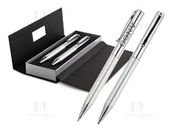 Kit Caneta e Lapiseira - 02: Ideal para quem busca praticidade e elegância no ambiente de trabalho ou estudo. Composto por