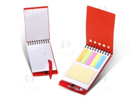 Bloco de anotações de plástico ideal para o seu escritório. Prático e portátil, perfeito para organizar suas ideias.