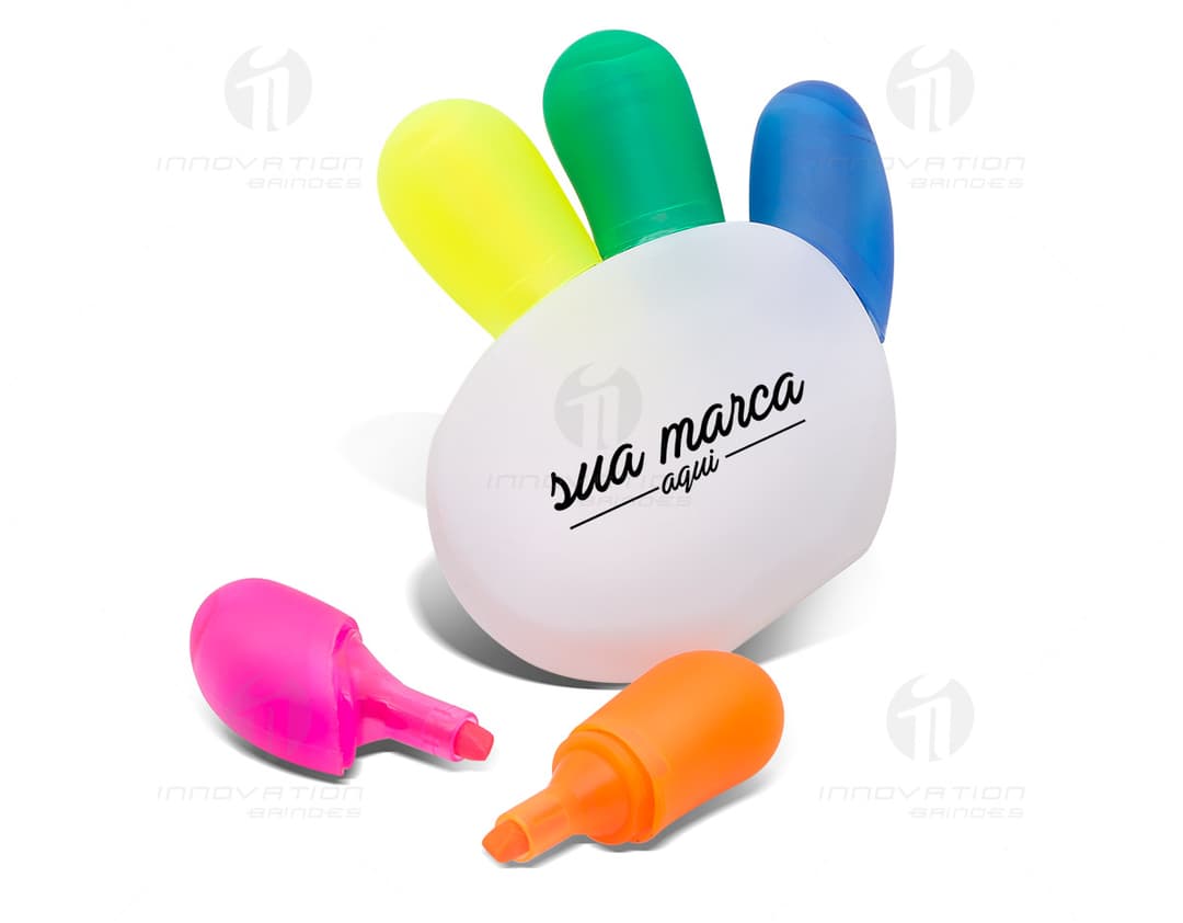 Caneta plástica com marca texto - 07: Celebrando a Páscoa com cores vibrantes e design 3D! Ideal para festas, decoração e