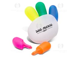 Caneta plástica com marca texto para celebrar o feriado da Páscoa com cores vibrantes e design divertido. Perfeita para