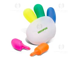 Caneta plástica com marca texto - 07: Ideal para celebrar a Páscoa com cores vibrantes e design em 3D. Acessório divertido e