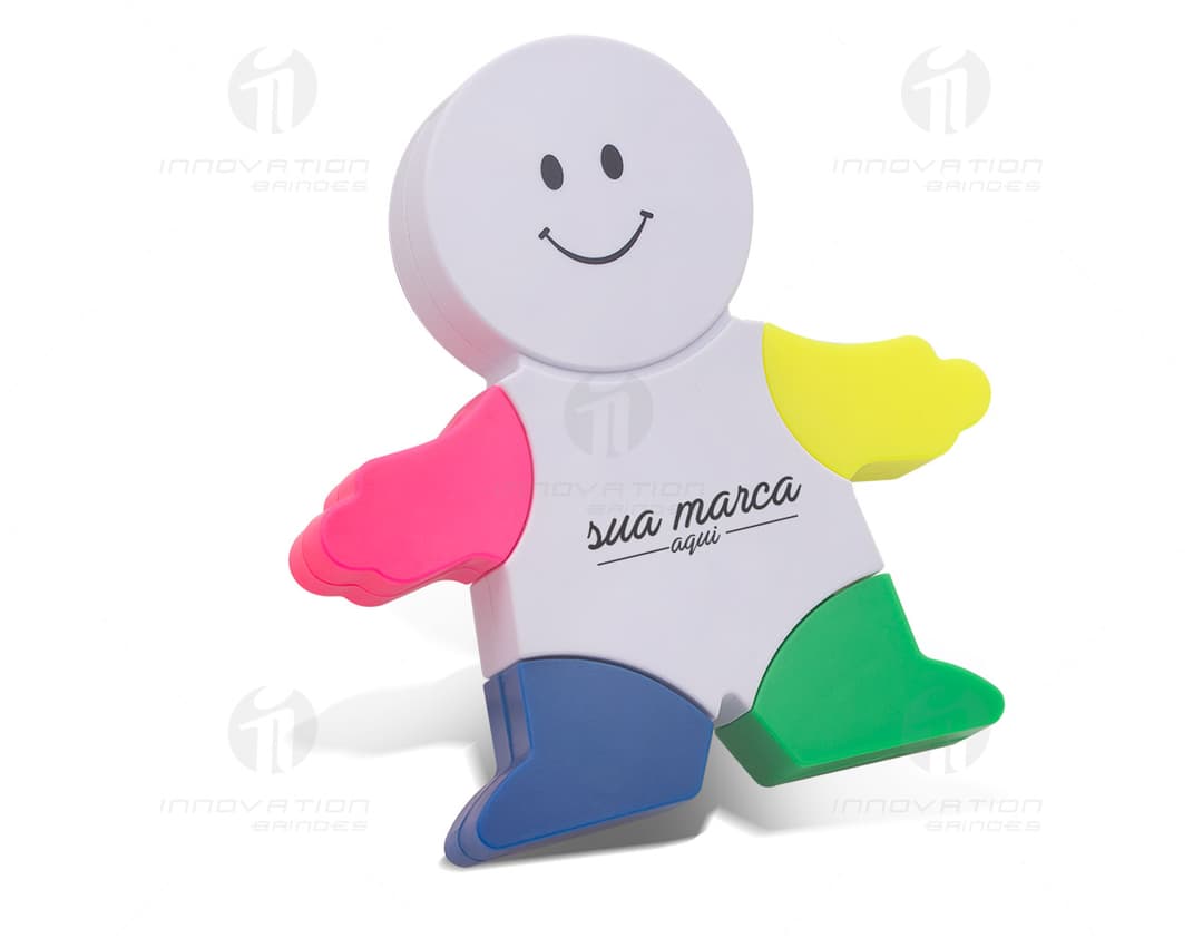 Caneta plástica com marca texto - 10: A ferramenta ideal para destacar e organizar suas anotações! Com design prático e