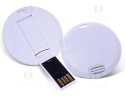 Pen Card Plástico Redondo 4GB - Armazene e transporte seus arquivos com praticidade e estilo! Design moderno e compacto
