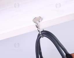 Foldable purse holder - 01: Shiny and durable metal, a symbol of safety and elegance. Ideal for gifting and decoration.