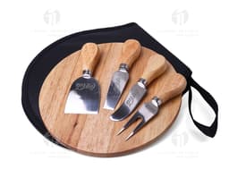 Cheese Set - 12 Pieces in Stainless Steel for Your Kitchen. Complete set with knives, forks, and spatulas for cutting and