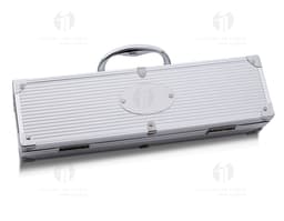 Kit churrasco - 17: Conjunto de utensílios de churrasco de alta qualidade em aço inoxidável, perfeito para seus momentos de