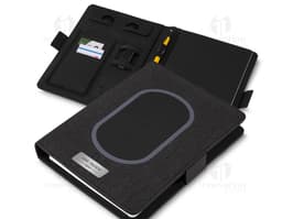 Bloco de Anotações com Powerbank - Ideal para escritórios e reuniões, este dispositivo moderno combina um bloco de notas com