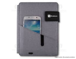 Bloco de anotações com powerbank: o acessório perfeito para quem não quer ficar sem bateria! Ideal para reuniões, viagens e