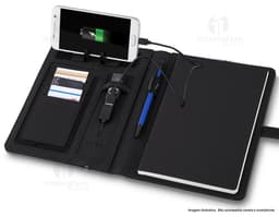 Bloco de Anotações com Powerbank - O seu parceiro de negócios perfeito! Tecnologia avançada e design moderno para te