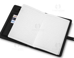 Bloco de anotações com Powerbank - O companheiro perfeito para seus dias de trabalho. Mantenha suas anotações organizadas e