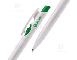 Caneta plástica personalizada de alta qualidade para brindes e eventos. Design moderno e cores vibrantes. Ideal para uma