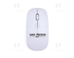 Mouse Óptico - 01: Tecnologia moderna para seu escritório. Com design compacto e conexão sem fio, este dispositivo eletrônico
