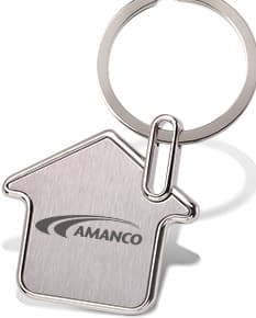 Chaveiro de metal para casa - Proteja o seu lar com estilo e segurança! Feito em aço resistente, este chaveiro garante a proteção do seu lar. Ideal para manter suas chaves sempre seguras e organizadas. Adquira já o seu!