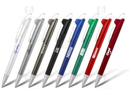 Caneta plástica - 70: ideal para utilização no escritório, escola ou em casa. Com design moderno, tinta de qualidade e ponta