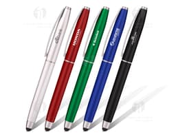 Caneta plástica com touch - 09: Escreva com estilo e precisão utilizando esta caneta versátil e moderna. Perfeita para uso no
