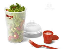 Copo para Salada - 01: design moderno e prático para suas refeições saudáveis. Feito em material transparente e higiênico