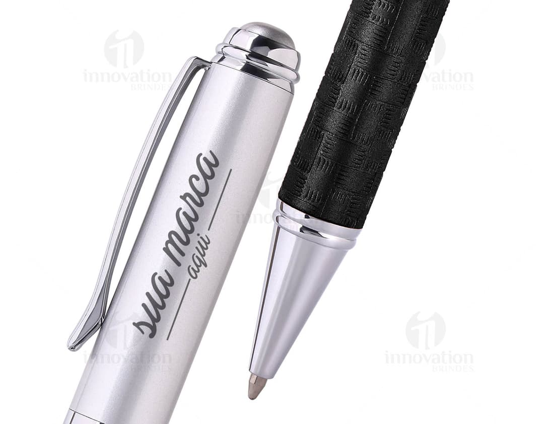 Caneta de metal de alta qualidade para escrita e assinaturas precisas. Ideal para uso profissional e acadêmico. Design