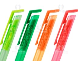 Caneta Plástica Colorida - Ideal para escrita e desenho, 12 unidades. Ferramenta versátil e prática para uso no escritório