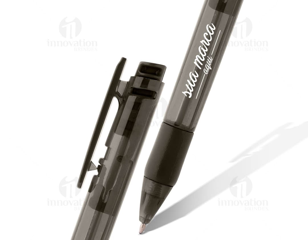 Caneta plástica - 14: ferramenta de escrita essencial para seu escritório ou escola. Feita com material durável e design
