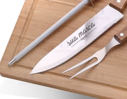 BBQ set with 28 stainless steel pieces for cutting, slicing, and preparing your food with ease. Perfect for BBQs at home or