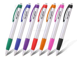 Caneta plástica colorida - 18, ideal para escrita no escritório ou na escola. Design moderno e cores vibrantes. Perfeita para