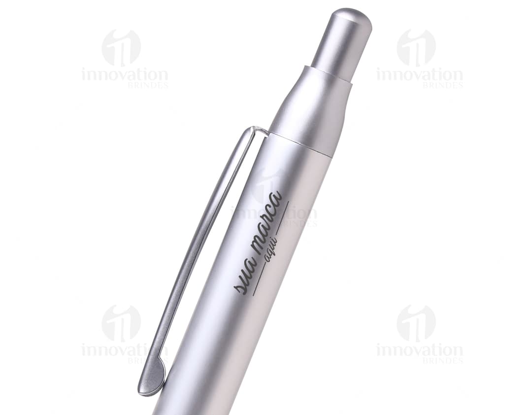 Lapiseira de metal elegante e durável, perfeita para uso no escritório. Design moderno e sofisticado, ideal para fazer