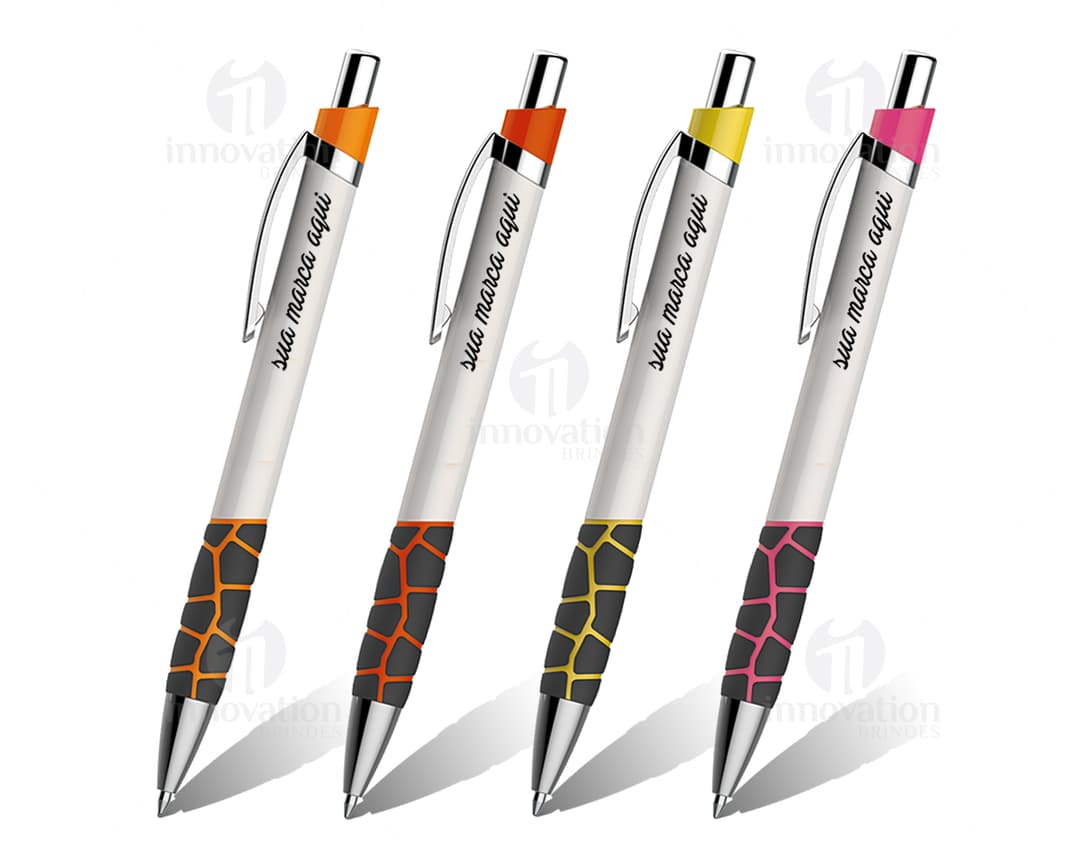 Caneta plástica 103: ideal para escrita, desenho e trabalho criativo. Disponível em diversas cores vibrantes. Perfeita para