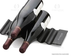 Bottle rack in wood design for the office. The perfect solution to organize and decorate your workspace. Find the balance