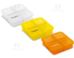 Porta comprimidos plástico - Organize seus medicamentos com estilo e praticidade. Com design moderno e 4 divisórias, este