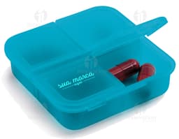 Porta comprimidos plástico - 04: mantenha seus medicamentos organizados com praticidade e estilo. Perfeito para uso diário ou