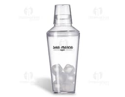 Coqueteleira transparente de luxo para preparar drinks refrescantes. Perfeita para bares, festas e spas.