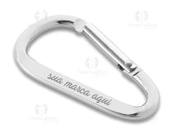 Mosquetón de metal - 07: accesorio de seguridad en metal cromado para control y seguridad. Ideal para uso en actividades al
