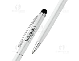 Caneta de metal com touch, perfeita para escrita e navegação no tablet ou smartphone. Com design elegante e ponta de metal, é