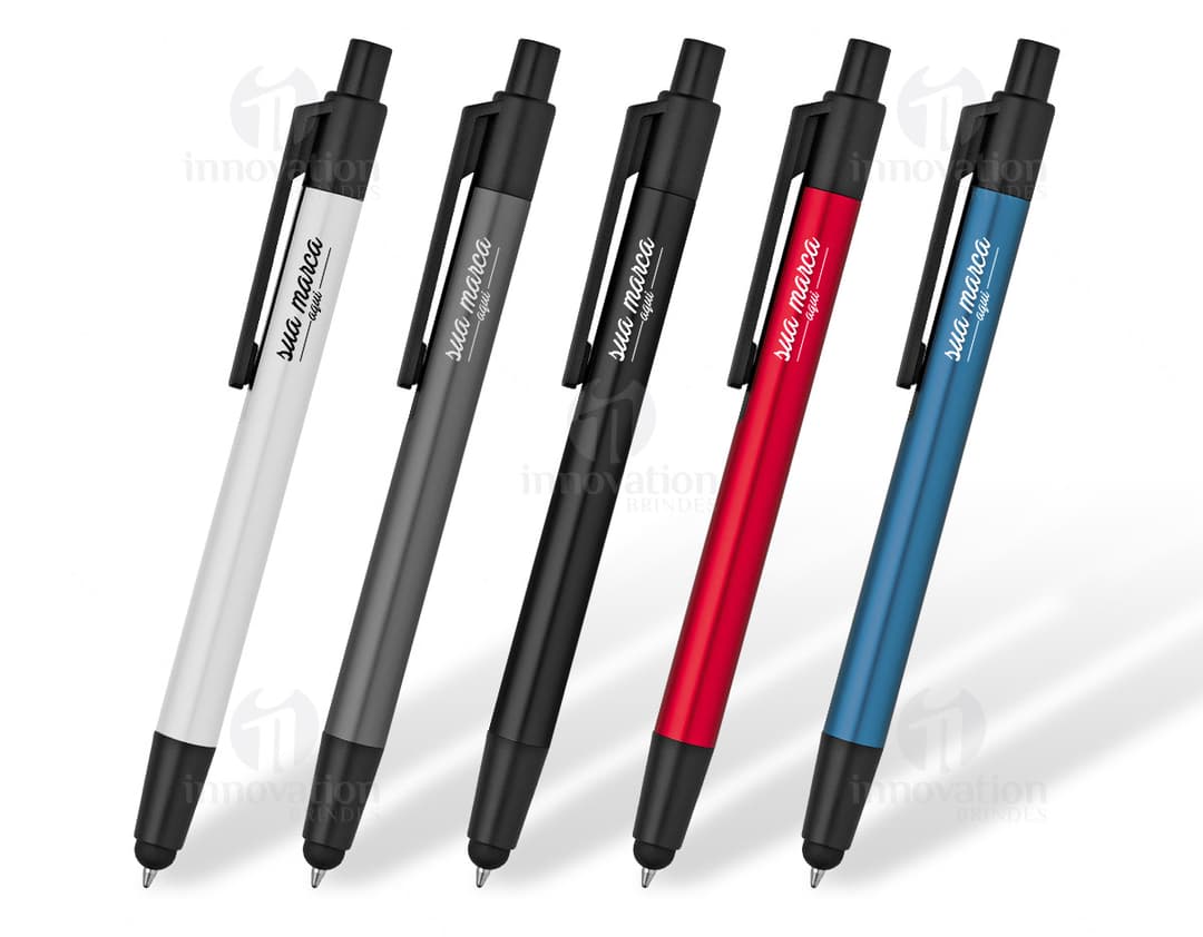 Caneta de metal com touch - 09 para escrita e desenho colorido, ideal para escritório, escola e arte. Equipamento de alta