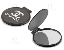 Espelho de bolsa plástico - 10: Compacto, prático e essencial para retoques de maquiagem em qualquer lugar. Garanta sua bolsa