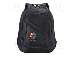 Mochila resistente feita de nylon e poliéster.