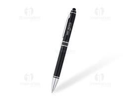 Caneta de metal prateada perfeita para escrita elegante e profissional. Ideal para uso no escritório, assinatura de