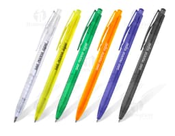 Caneta Plástica 119: Ideal para escrita e desenho, essa caneta colorida e brilhante é perfeita para escola, escritório e