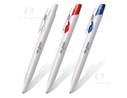 Caneta plástica 123 - Instrumento de escrita em plástico preto ideal para o seu dia a dia no escritório, escola ou negócio.