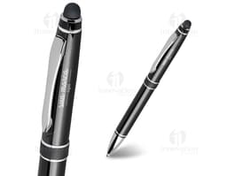 Kit Ejecutivo - 07: Conjunto moderno de artículos de oficina en plata y negro para comunicación y organización. Ideal para