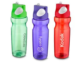 Squeeze Plástico 870ml - Ideal para manter-se hidratado durante todo o dia. Prático e versátil, perfeito para academia