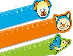 Régua 15 cm de plástico, instrumento preciso de medição em centímetros e milímetros. Ideal para garantir a precisão e
