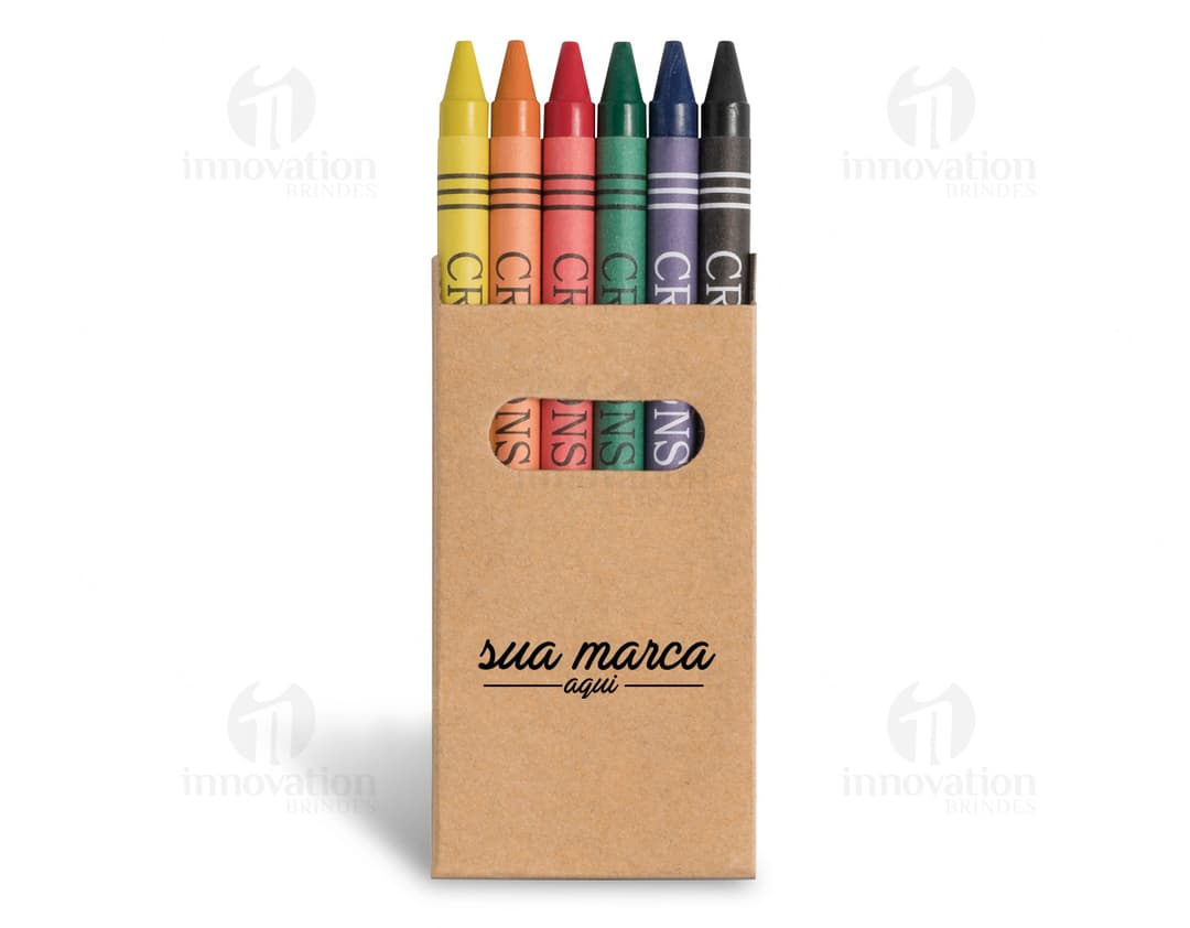 Giz de cera colorido em variedade de tons, utilizados para desenho, colorir e pintura. O conjunto inclui gizes de cera em