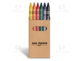 Giz de cera colorido em variedade de tons, utilizados para desenho, colorir e pintura. O conjunto inclui gizes de cera em