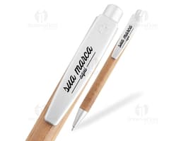 Bolígrafo Ecológico de Metal Plateado - Ideal para escritura ecológica, este bolígrafo sostenible está hecho de metal