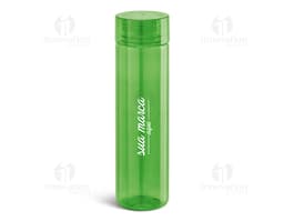 Squeeze plástico 790ml amarelo brilhante, design criativo e metálico.