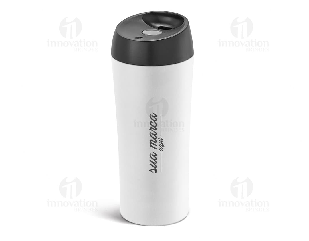 Travel mug in stainless steel 470ml, perfect for keeping your beverages at the desired temperature. Elegant and durable