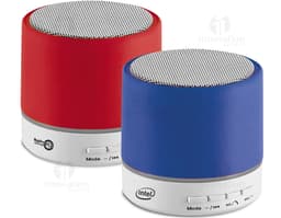 Caixa de som em alumínio com design moderno e elegante. Perfeita para ouvir suas músicas favoritas em alta temperatura e alta
